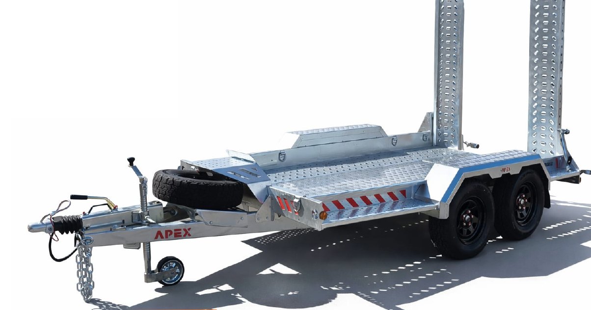 Apex AT35 3.5 tonne galvanised plant trailer for hire in Perth